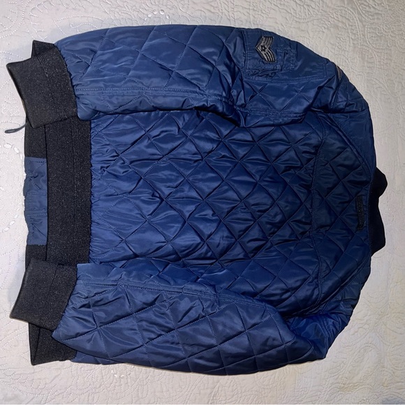 Calvin Klein Bomber Jacket Navy Blue Puffer Jacket Men’s M Not size tag see pic - Picture 14 of 14